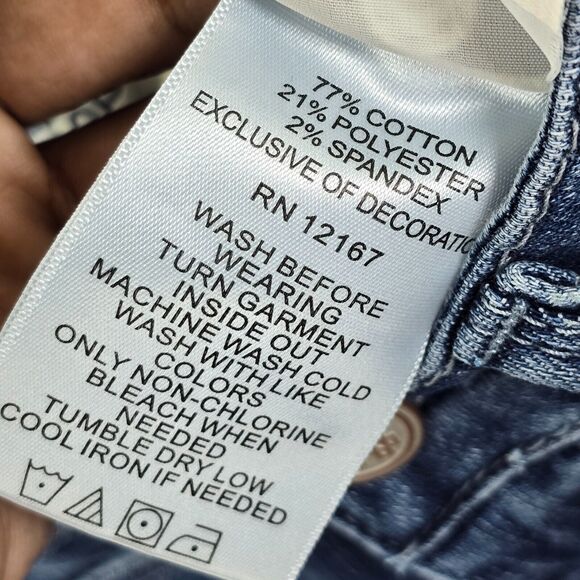 Laurie Felt Women's Blue Daisy Denim Crop Jeans Size 00P - Picture 6 of 13